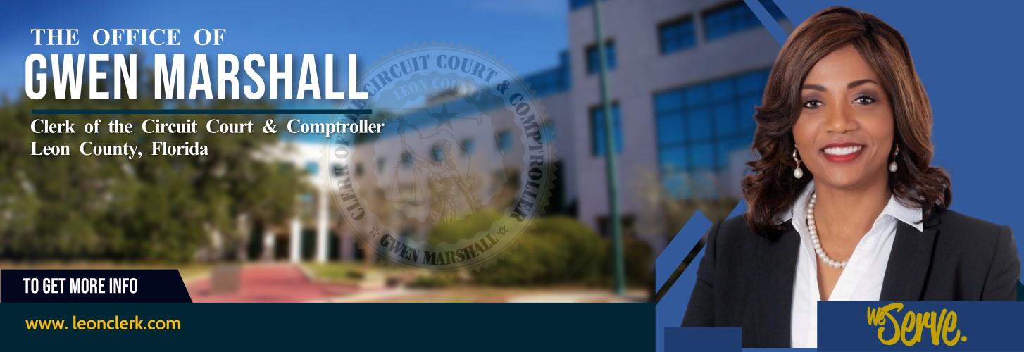 The Clerk of the Circuit Court and Comptroller serves Leon County residents by supporting court operations, processing and recording judicial orders, and safeguarding public records and funds.